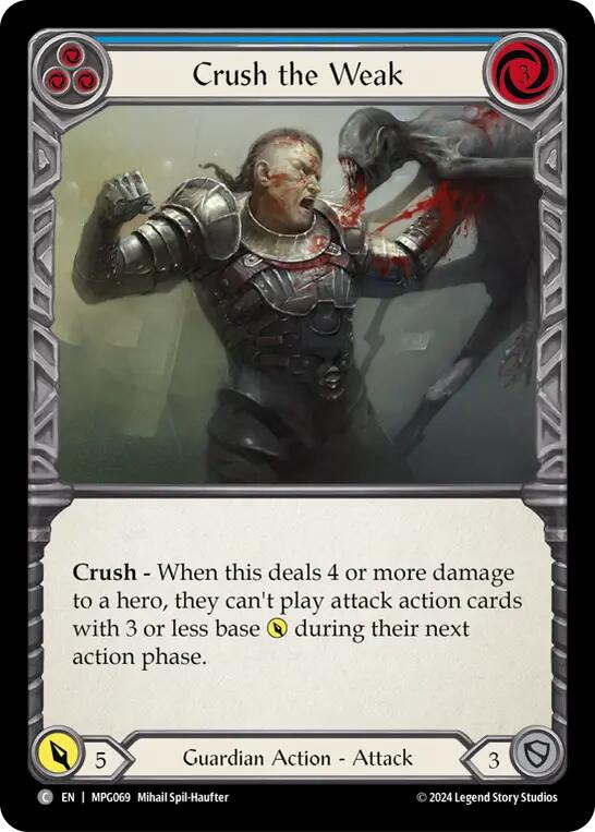 Crush the Weak (Blue) [MPG069] (Mastery Pack Guardian) | Shuffle n Cut Hobbies & Games