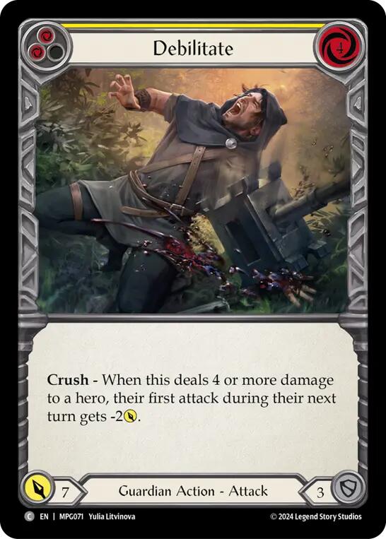 Debilitate (Yellow) [MPG071] (Mastery Pack Guardian) | Shuffle n Cut Hobbies & Games