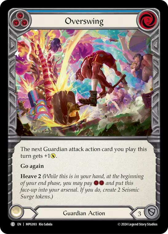 Overswing (Blue) [MPG093] (Mastery Pack Guardian)  Rainbow Foil | Shuffle n Cut Hobbies & Games