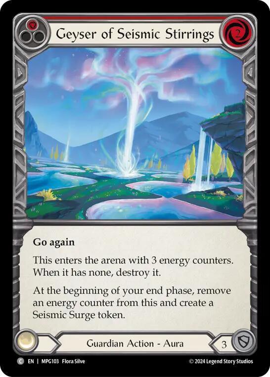 Geyser of Seismic Stirrings (Red) [MPG103] (Mastery Pack Guardian)  Rainbow Foil | Shuffle n Cut Hobbies & Games