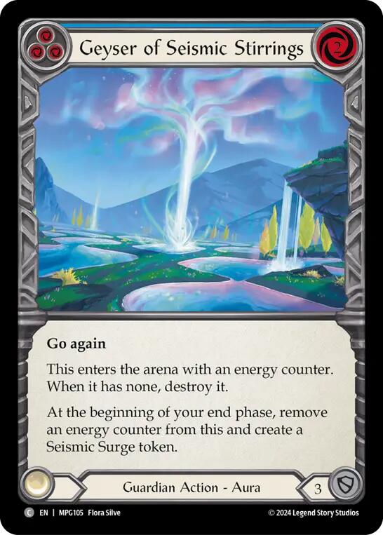 Geyser of Seismic Stirrings (Blue) [MPG105] (Mastery Pack Guardian) | Shuffle n Cut Hobbies & Games