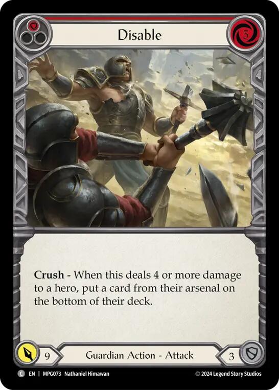 Disable (Red) [MPG073] (Mastery Pack Guardian) | Shuffle n Cut Hobbies & Games