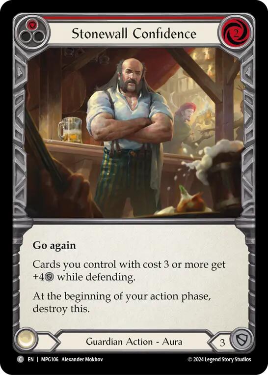 Stonewall Confidence (Red) [MPG106] (Mastery Pack Guardian) | Shuffle n Cut Hobbies & Games