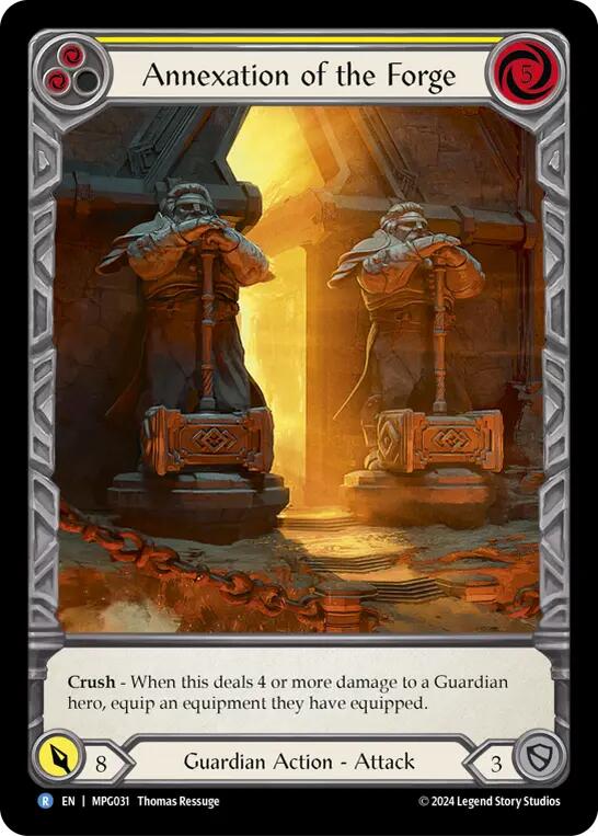 Annexation of the Forge (Extended Art) [MPG031] (Mastery Pack Guardian)  Rainbow Foil | Shuffle n Cut Hobbies & Games