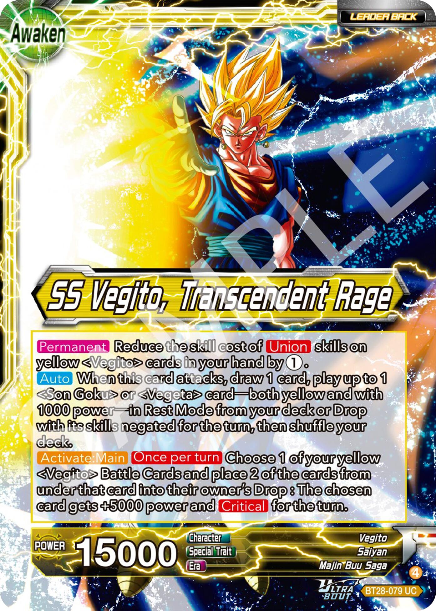 Vegito // SS Vegito, Transcendent Rage (BT28-079) [Prismatic Clash] | Shuffle n Cut Hobbies & Games