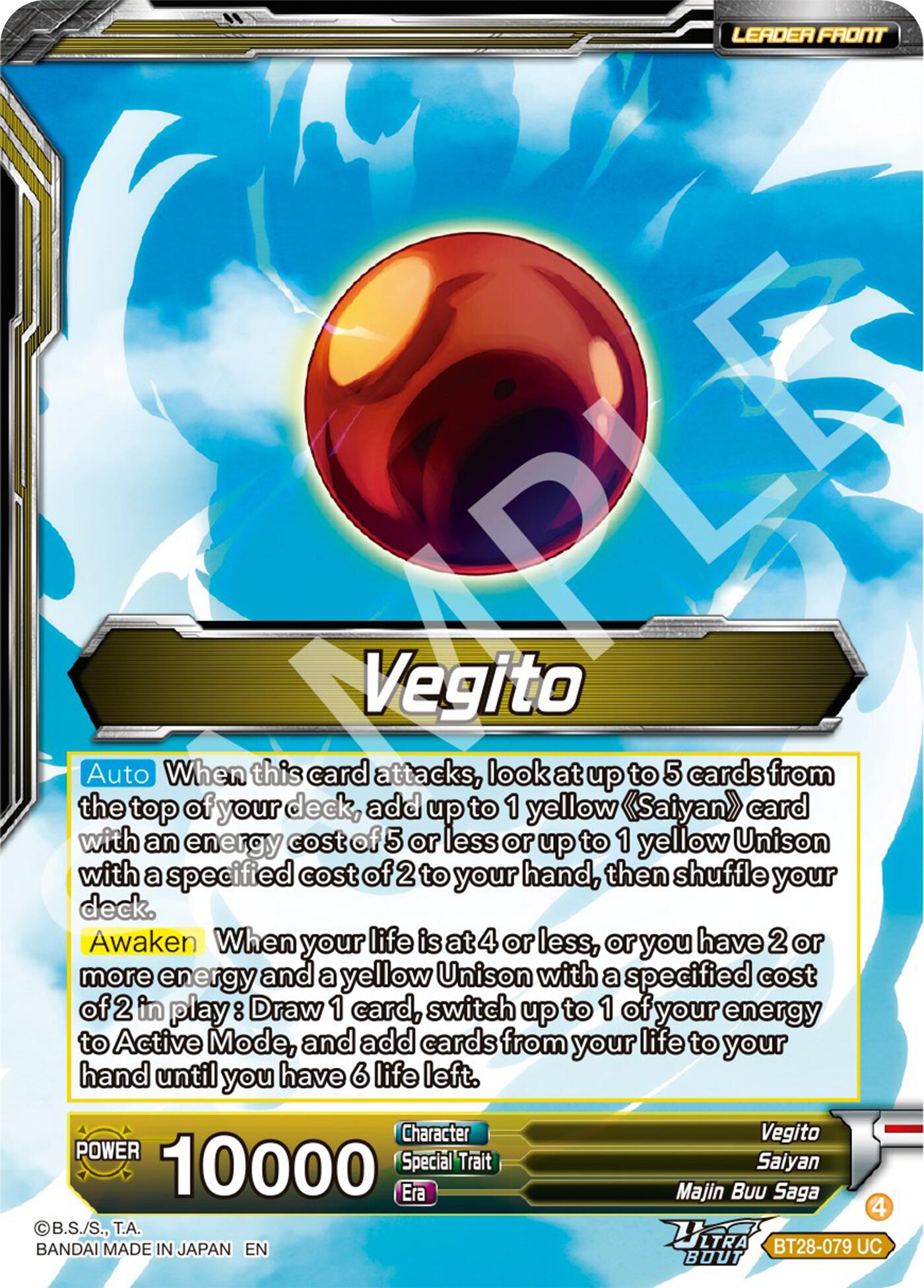 Vegito // SS Vegito, Transcendent Rage (BT28-079) [Prismatic Clash] | Shuffle n Cut Hobbies & Games