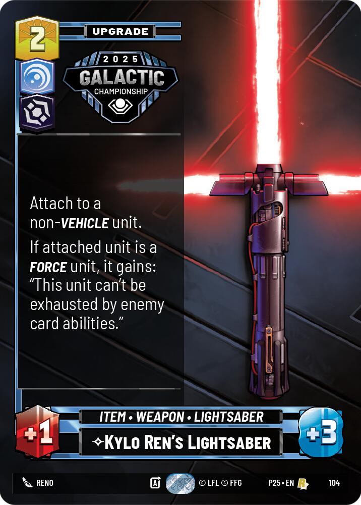 Kylo Ren's Lightsaber (104) (104) [Organized Play Promos] | Shuffle n Cut Hobbies & Games