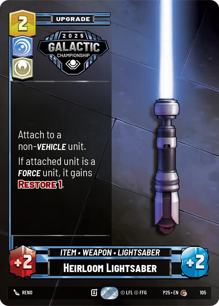 Heirloom Lightsaber (105) (105) [Organized Play Promos] | Shuffle n Cut Hobbies & Games