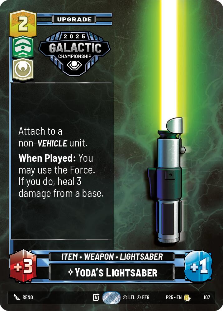 Yoda's Lightsaber (107) (107) [Organized Play Promos] | Shuffle n Cut Hobbies & Games