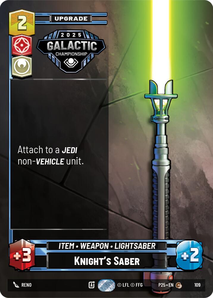 Knight's Saber (109) (109) [Organized Play Promos] | Shuffle n Cut Hobbies & Games