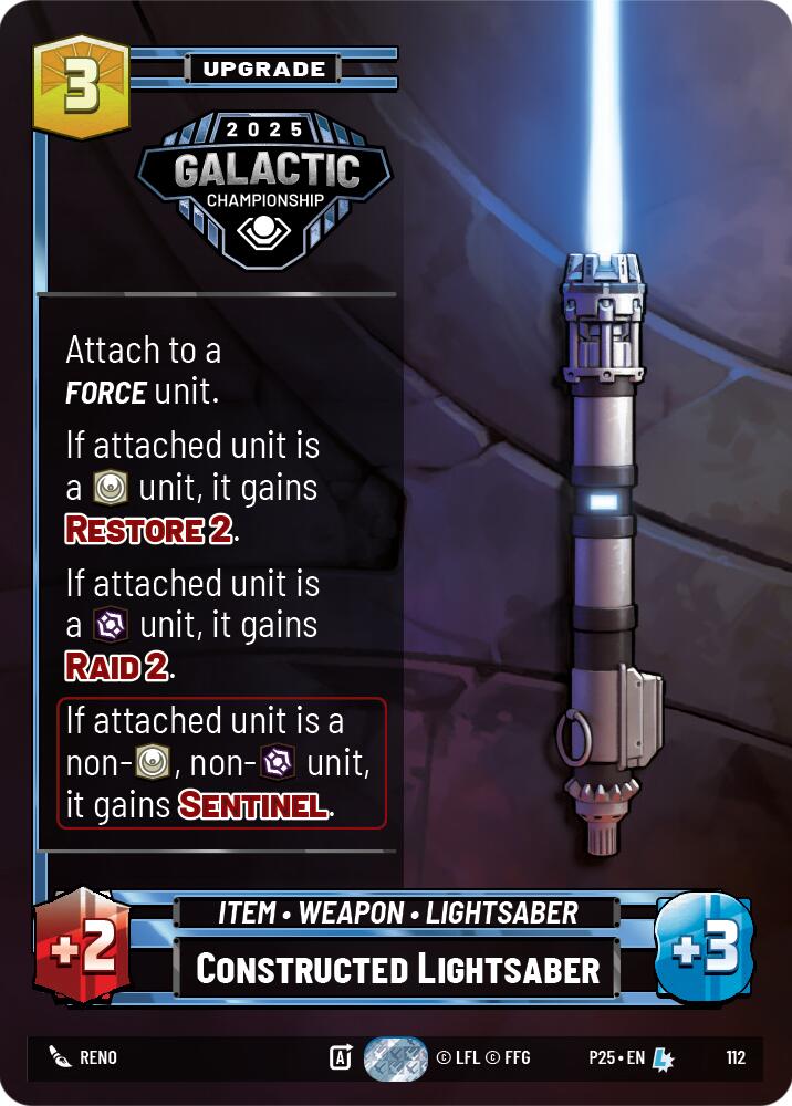 Constructed Lightsaber (112) (112) [Organized Play Promos] | Shuffle n Cut Hobbies & Games