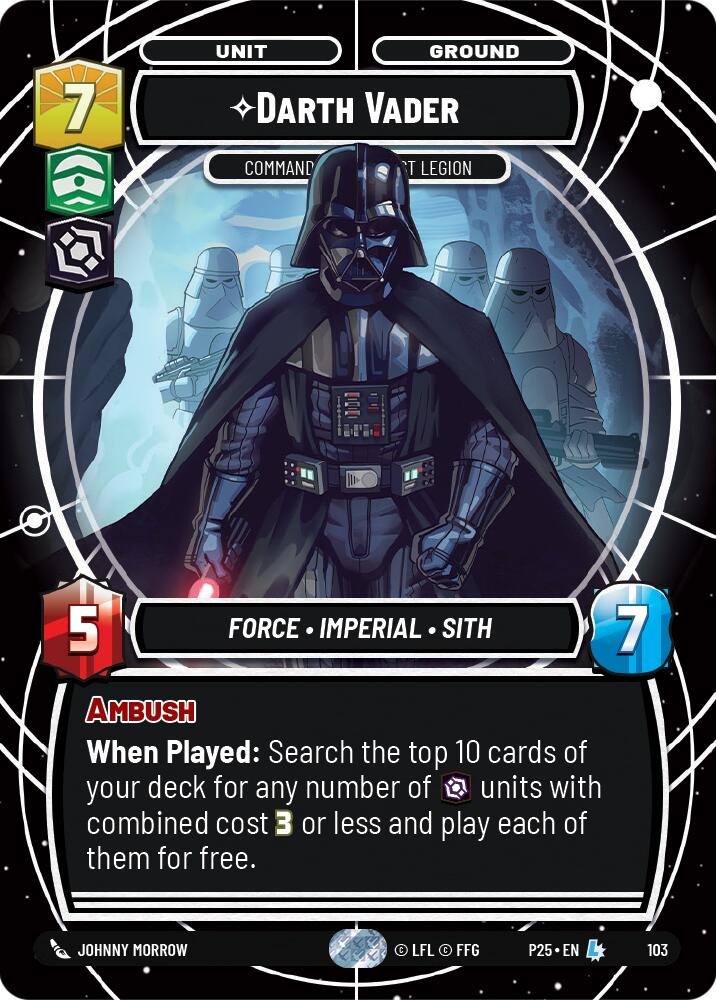 Darth Vader (103) - Commanding the First Legion (103) [Organized Play Promos] | Shuffle n Cut Hobbies & Games