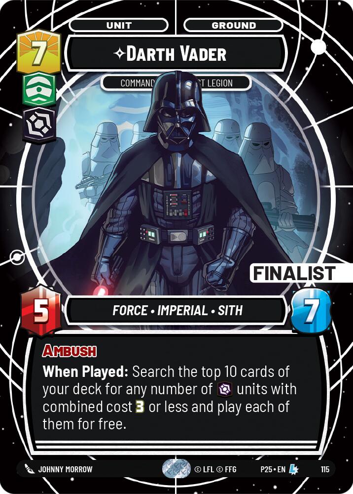 Darth Vader (114) - Commanding the First Legion (Finalist) (114) [Organized Play Promos] | Shuffle n Cut Hobbies & Games