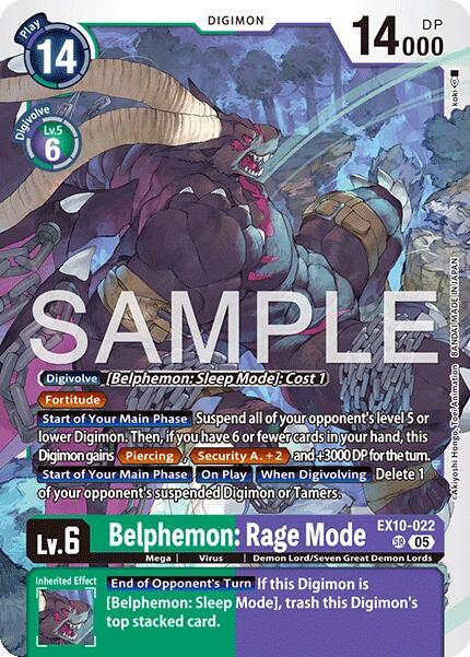 Belphemon: Rage Mode [EX10-022] [Sinister Order] | Shuffle n Cut Hobbies & Games