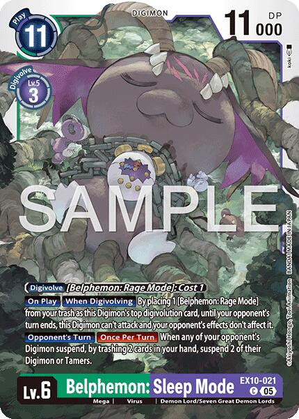 Belphemon: Sleep Mode [EX10-021] [Sinister Order] | Shuffle n Cut Hobbies & Games