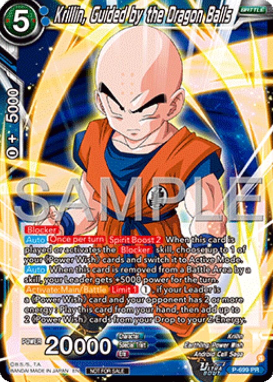 Krillin, Guided by the Dragon Balls (Ultra-Bout Series Tournament Pack Vol.13) (P-699) [Tournament Promotion Cards] | Shuffle n Cut Hobbies & Games