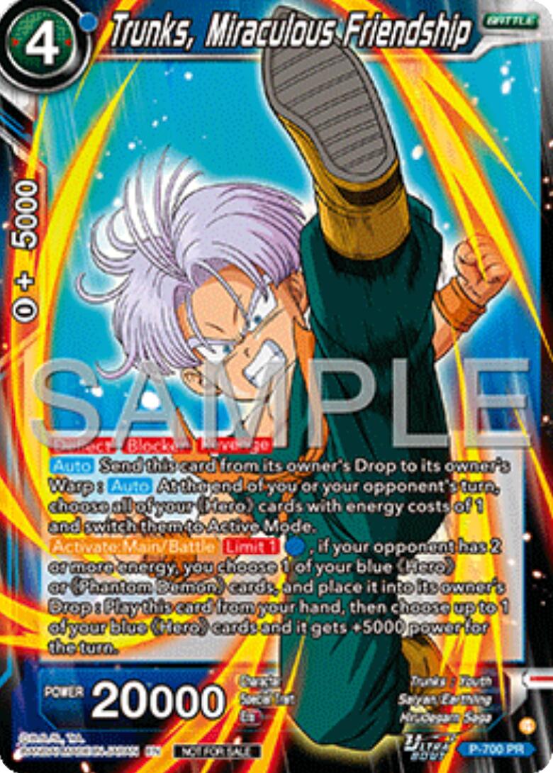 Trunks, Miraculous Friendship (Ultra-Bout Series Tournament Pack Vol.13) (P-700) [Tournament Promotion Cards] | Shuffle n Cut Hobbies & Games