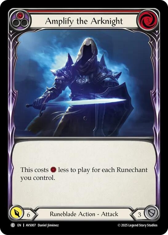 Amplify the Arknight (Red) [AVS007] (Armory Deck: Legends Viserai) | Shuffle n Cut Hobbies & Games