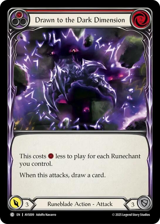 Drawn to the Dark Dimension (Red) [AVS009] (Armory Deck: Legends Viserai) | Shuffle n Cut Hobbies & Games