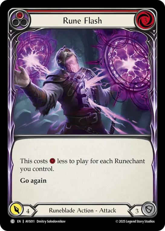 Rune Flash (Red) [AVS011] (Armory Deck: Legends Viserai) | Shuffle n Cut Hobbies & Games