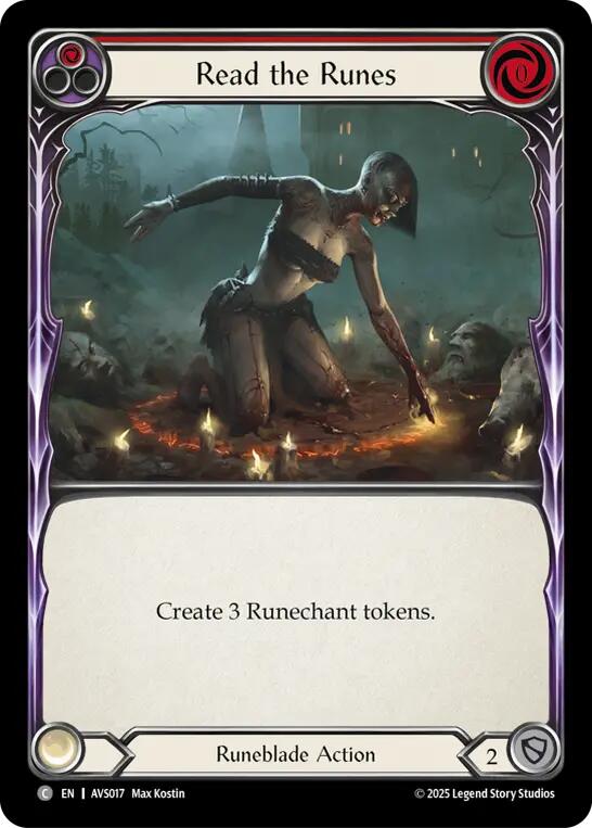 Read the Runes (Red) [AVS017] (Armory Deck: Legends Viserai) | Shuffle n Cut Hobbies & Games