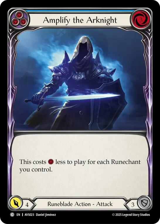 Amplify the Arknight (Blue) [AVS023] (Armory Deck: Legends Viserai) | Shuffle n Cut Hobbies & Games
