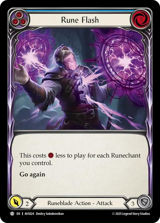 Rune Flash (Blue) [AVS024] (Armory Deck: Legends Viserai) | Shuffle n Cut Hobbies & Games