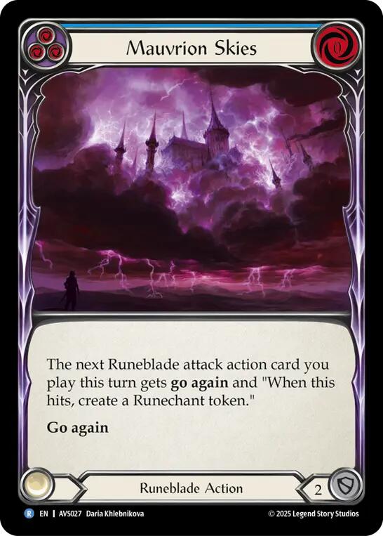 Mauvrion Skies (Blue) [AVS027] (Armory Deck: Legends Viserai) | Shuffle n Cut Hobbies & Games