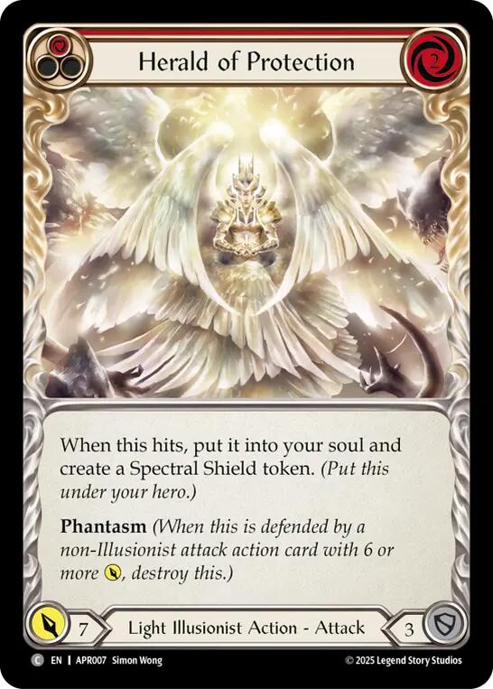 Herald of Protection (Red) [APR007] (Armory Deck: Legends Prism) | Shuffle n Cut Hobbies & Games