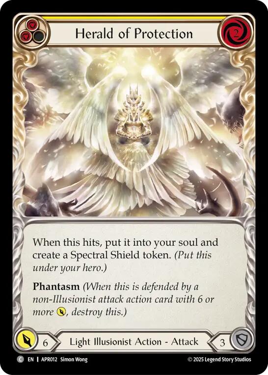 Herald of Protection (Yellow) [APR012] (Armory Deck: Legends Prism) | Shuffle n Cut Hobbies & Games