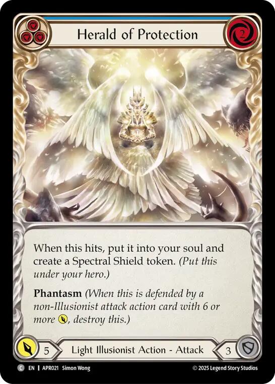 Herald of Protection (Blue) [APR021] (Armory Deck: Legends Prism) | Shuffle n Cut Hobbies & Games
