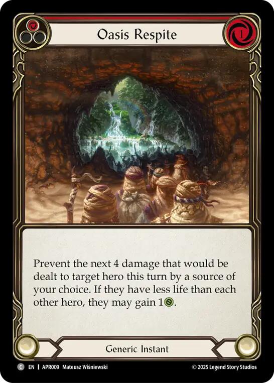 Oasis Respite (Red) [APR009] (Armory Deck: Legends Prism) | Shuffle n Cut Hobbies & Games