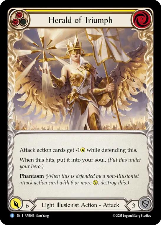 Herald of Triumph (Yellow) [APR013] (Armory Deck: Legends Prism) | Shuffle n Cut Hobbies & Games