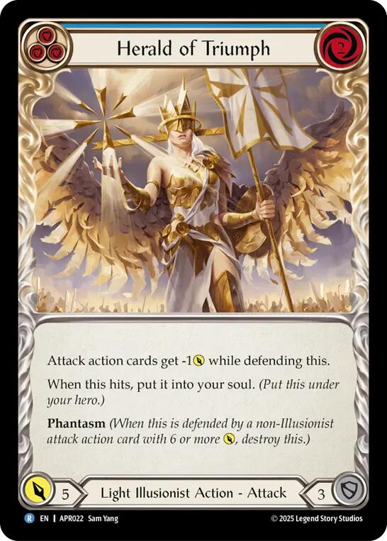 Herald of Triumph (Blue) [APR022] (Armory Deck: Legends Prism) | Shuffle n Cut Hobbies & Games
