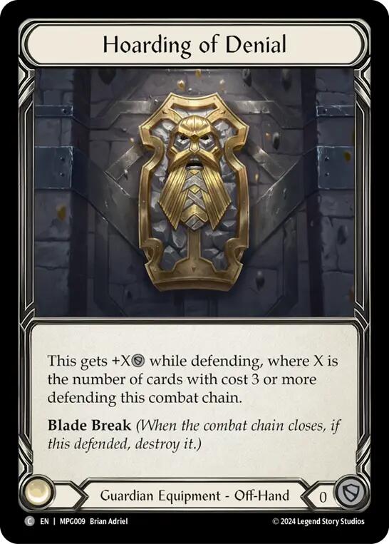 Hoarding of Denial [MPG009] (Mastery Pack Guardian)  Cold Foil | Shuffle n Cut Hobbies & Games