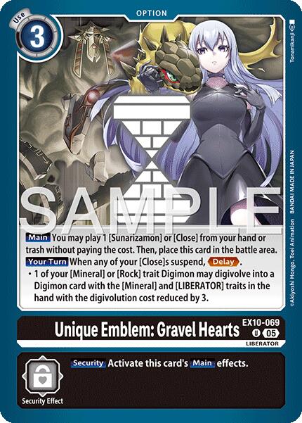 Unique Emblem: Gravel Hearts [EX10-069] [Sinister Order] | Shuffle n Cut Hobbies & Games