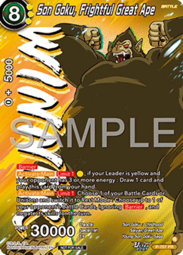 Son Goku, Frightful Great Ape (Ultra-Bout Series Tournament Pack Vol.13) (Winner) (P-707) [Tournament Promotion Cards] | Shuffle n Cut Hobbies & Games