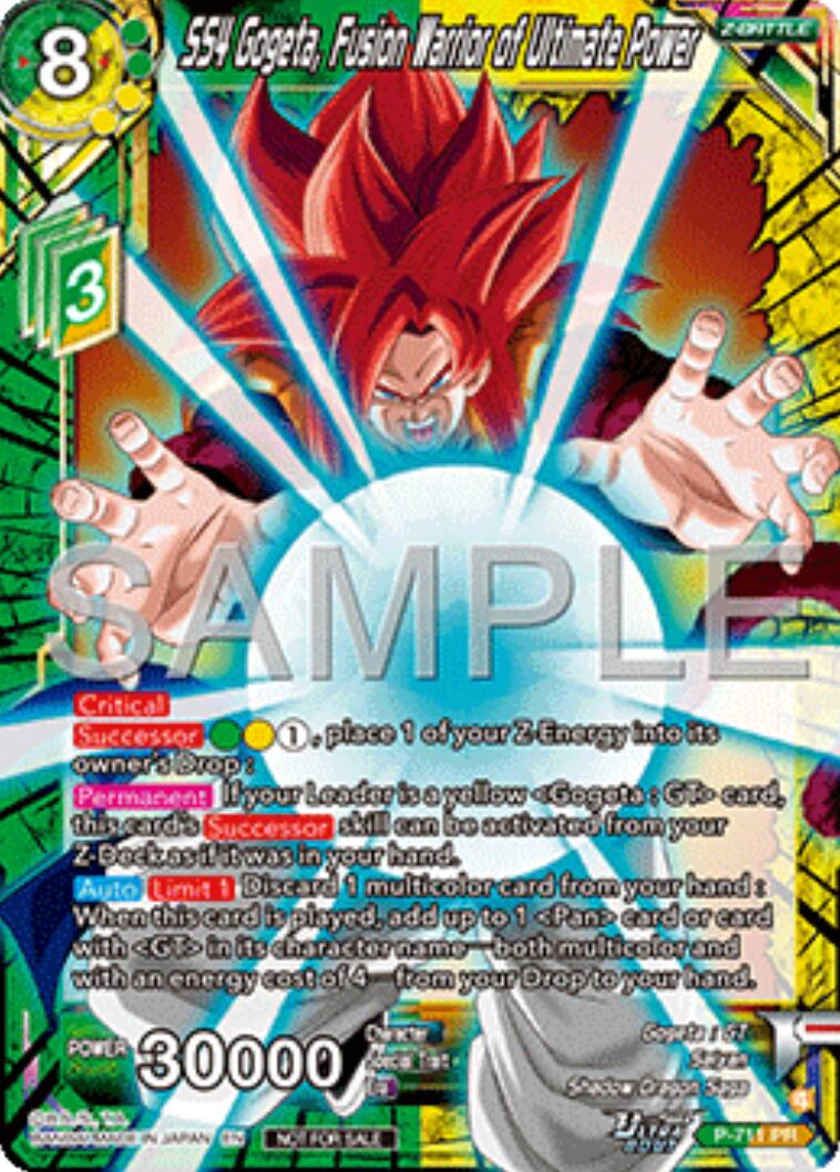 SS4 Gogeta, Fusion Warrior of Ultimate Power (Ultra-Bout Series Tournament Pack Vol.13) (P-711) [Tournament Promotion Cards] | Shuffle n Cut Hobbies & Games