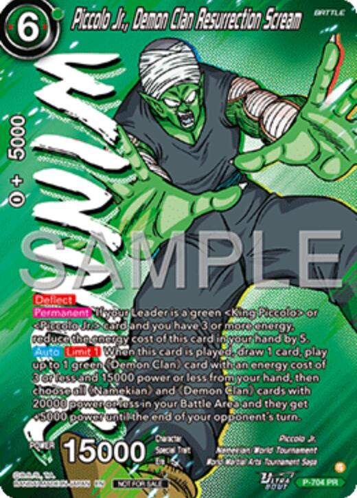 Piccolo Jr., Demon Clan Resurrection Scream (Ultra-Bout Series Tournament Pack Vol.13) (Winner) (P-704) [Tournament Promotion Cards] | Shuffle n Cut Hobbies & Games