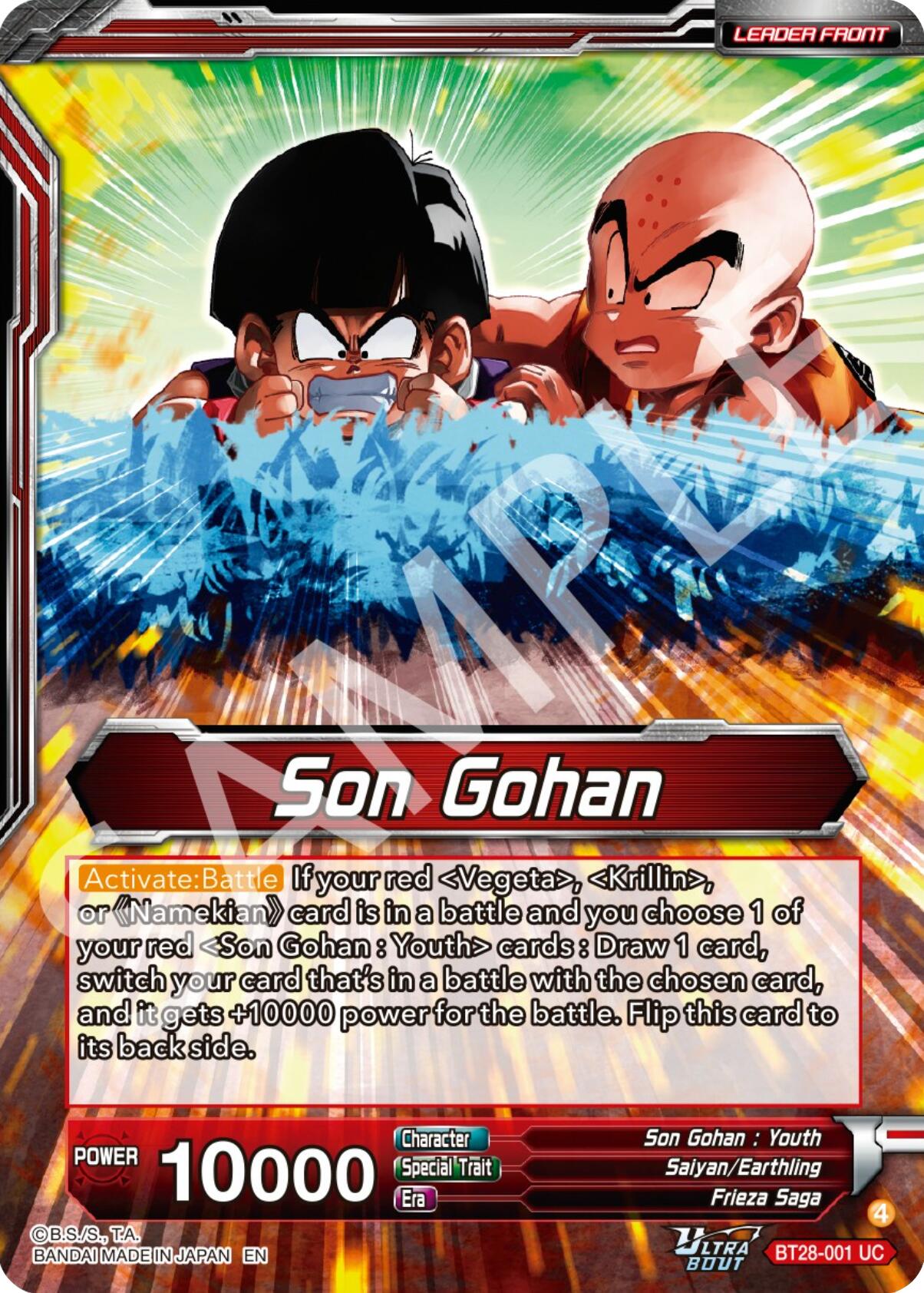 Son Gohan // Son Gohan, Protecting the Weak (BT28-001) [Prismatic Clash] | Shuffle n Cut Hobbies & Games