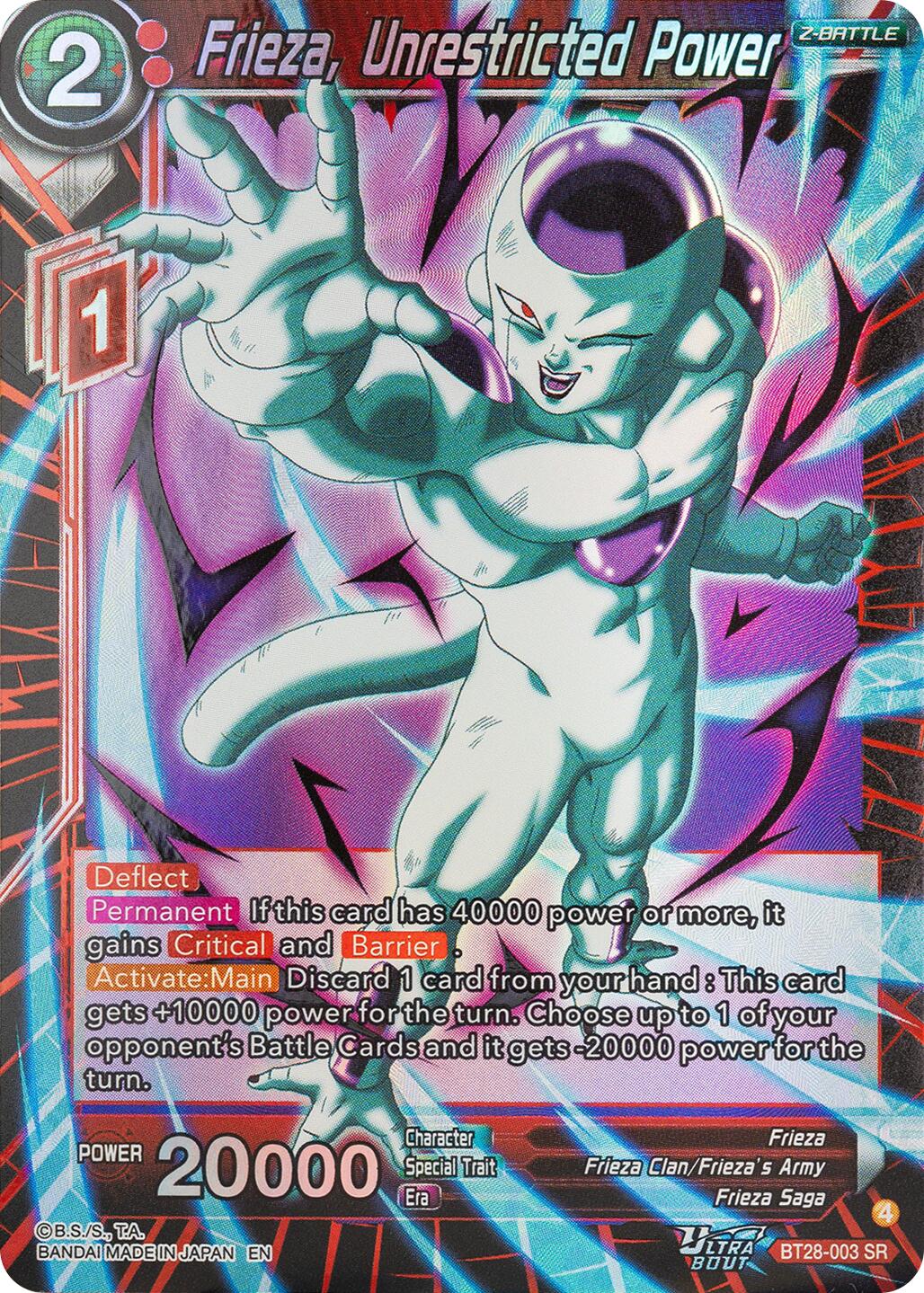 Frieza, Unrestricted Power (BT28-003) [Prismatic Clash] | Shuffle n Cut Hobbies & Games