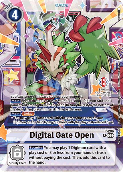 Digital Gate Open [P-206] (BANDAI Card Games Fest 25-26) [Digimon Demo Deck Exclusive Cards] | Shuffle n Cut Hobbies & Games