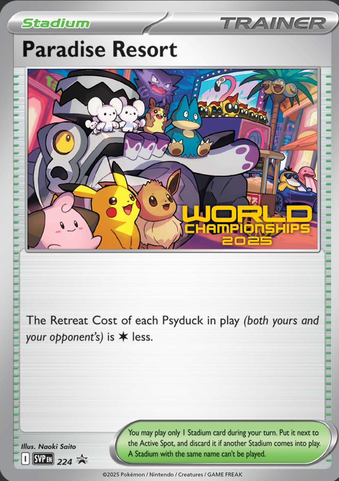 Paradise Resort (224) (World Championships 2025) [Scarlet & Violet: Black Star Promos] | Shuffle n Cut Hobbies & Games