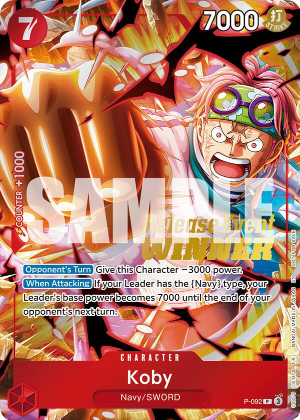 Koby (OP12 Release Event Winner) [One Piece Promotion Cards] | Shuffle n Cut Hobbies & Games