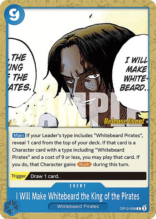 I Will Make Whitebeard the King of the Pirates [Legacy of the Master Release Event Cards] | Shuffle n Cut Hobbies & Games