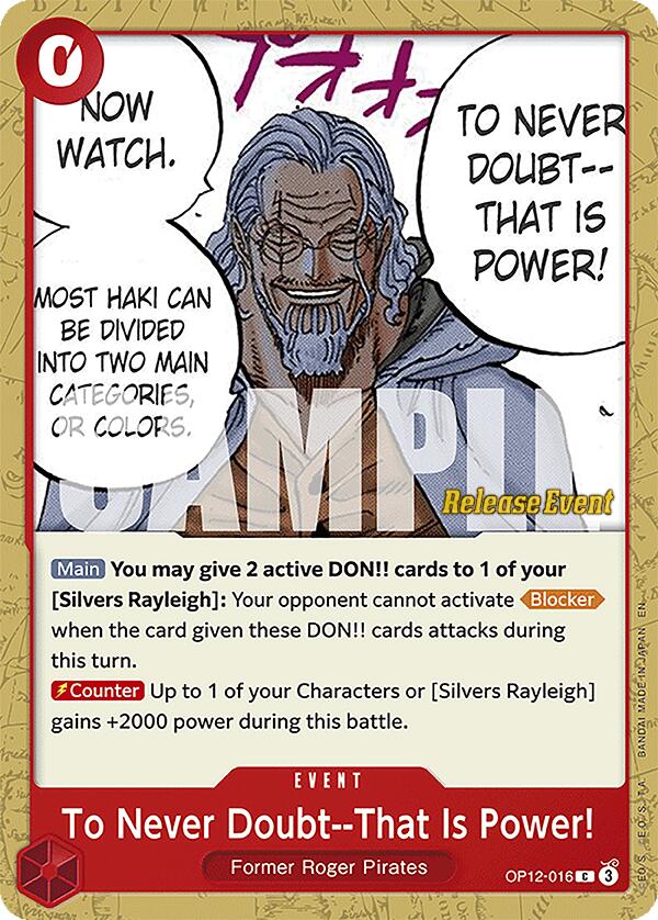 To Never Doubt--That Is Power! [Legacy of the Master Release Event Cards] | Shuffle n Cut Hobbies & Games