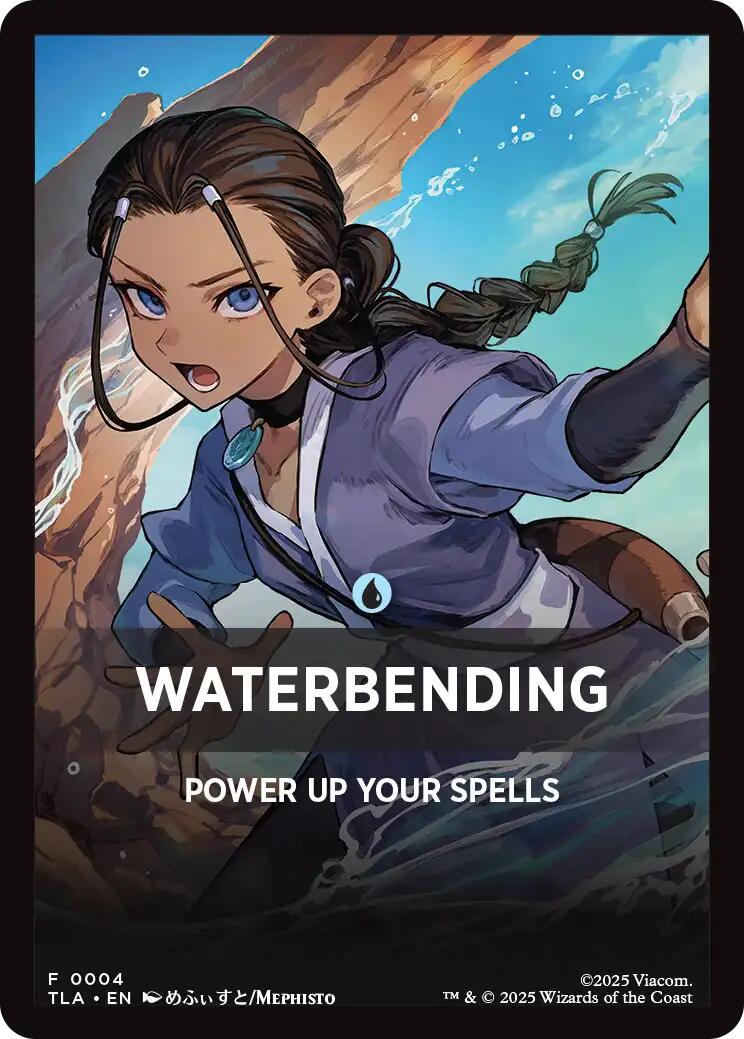 Waterbending Theme Card [Avatar: The Last Airbender Tokens] | Shuffle n Cut Hobbies & Games