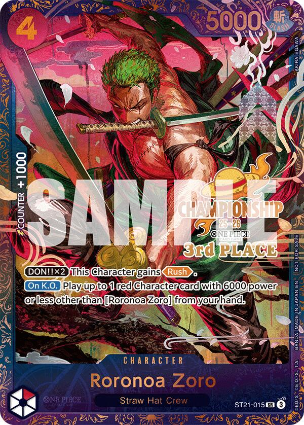 Roronoa Zoro (CS 25-26 3rd Place) [One Piece Promotion Cards] | Shuffle n Cut Hobbies & Games