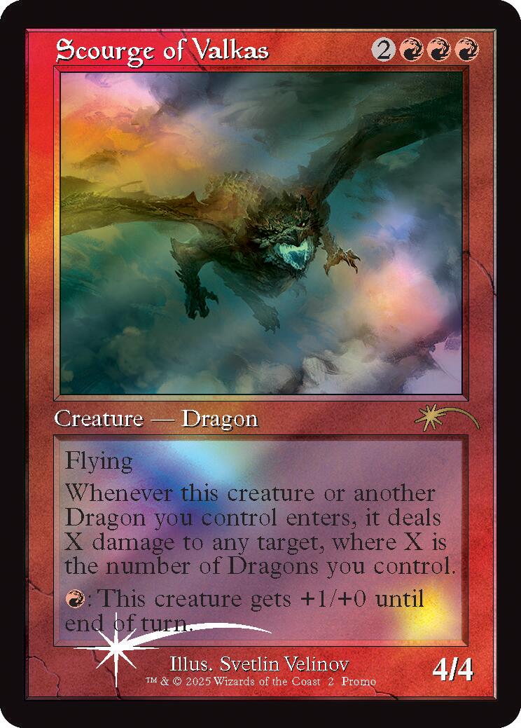 Scourge of Valkas (Retro Frame) [Secret Lair Drop Series] | Shuffle n Cut Hobbies & Games