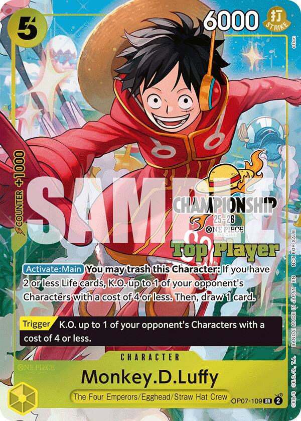 Monkey.D.Luffy (CS 25-26 Top Player Pack) [One Piece Promotion Cards] | Shuffle n Cut Hobbies & Games